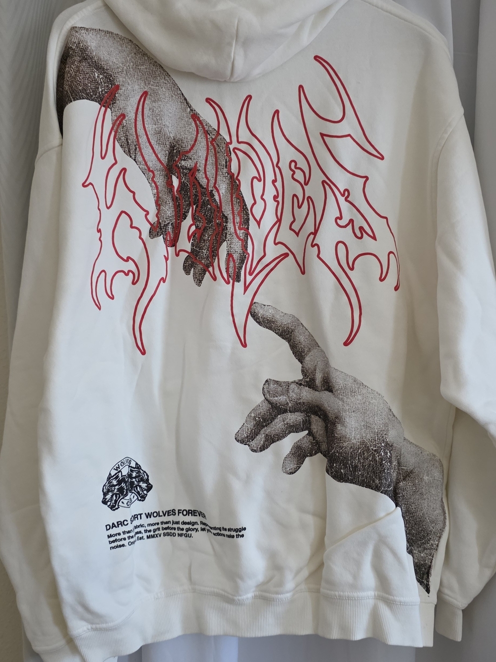 Darc Sport Wolves 1 of 500 CREATOR V2 PIERCE Graphic Hoodie Cream XL NWT